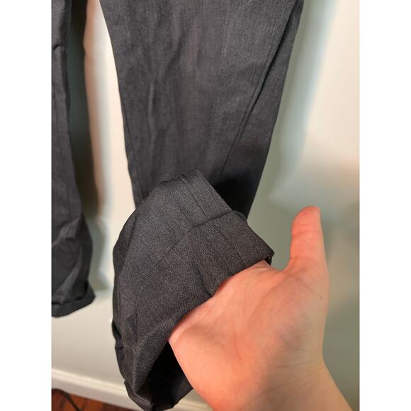 Brooks Brothers 346 Dark Gray Wool Madison Fit Old Money Roll Up Pants 36x32 - Picture 4 of 7
